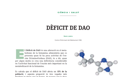 Science and Health, DAO Deficiency. Article published in the journal MON APOTECARI diamine oxidase histamine intolerance